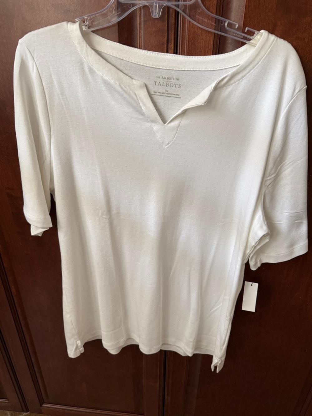Talbots NWT Short-Sleeve Notch-Neck Tee XL